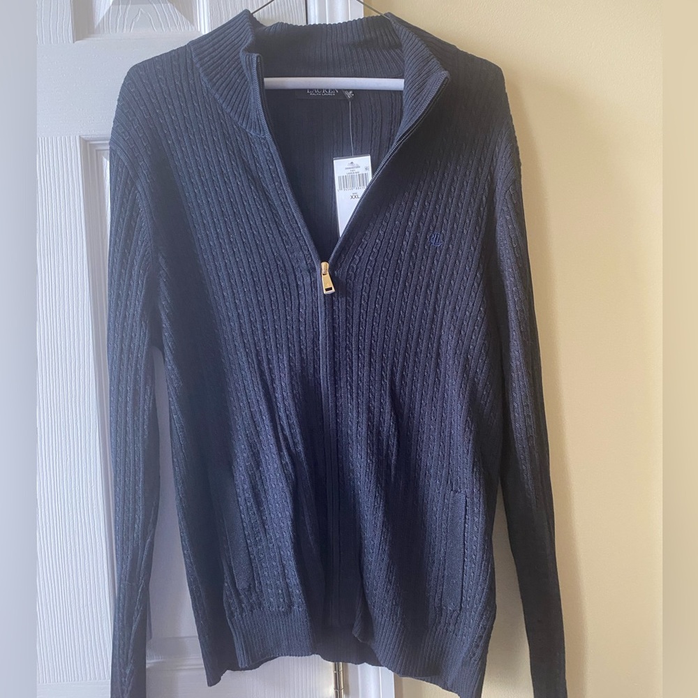 Ralph Lauren black knit 1/4 zip
